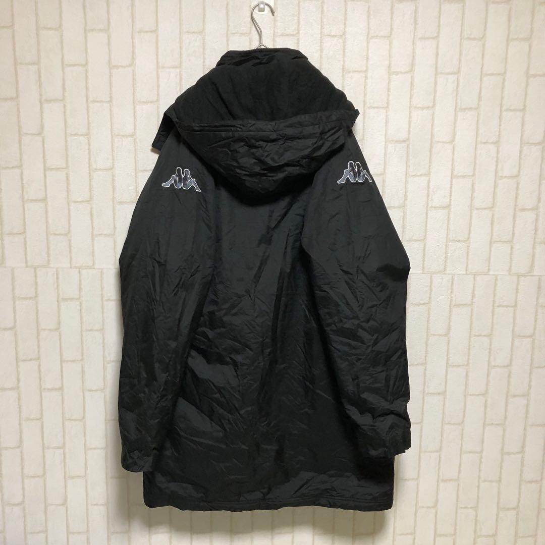 Kappa カッパ ベンチコート 刺繍 ラグビー 大学 ゆるだぼ XXXL 黒