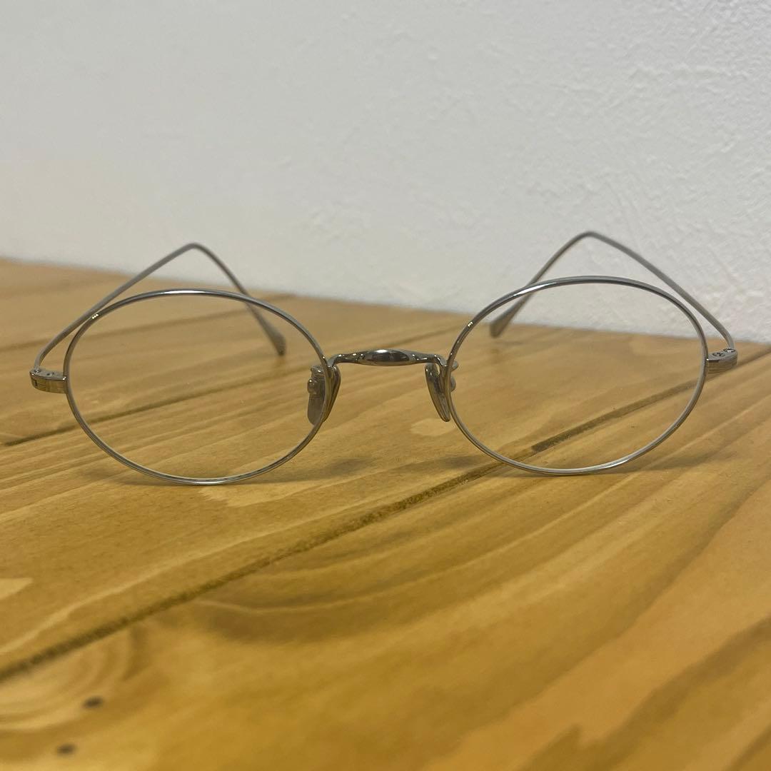 MASUNAGA GMS-196T オーバル　メガネ　シルバー 増永眼鏡