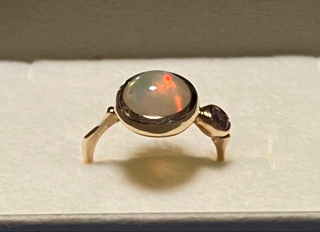 somonオパールとモルガナイトのリング11.5号