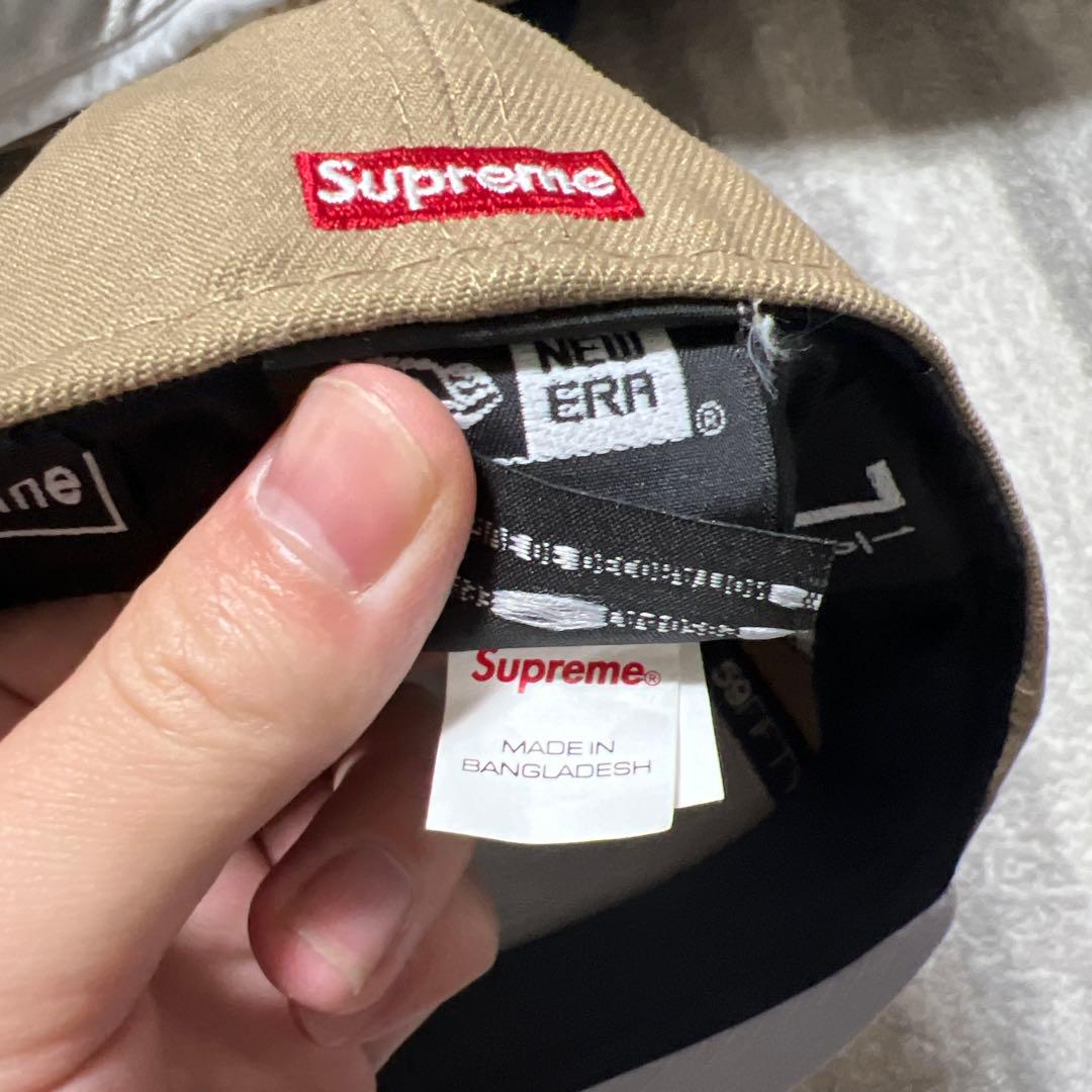 Supreme キャップ ベージュ