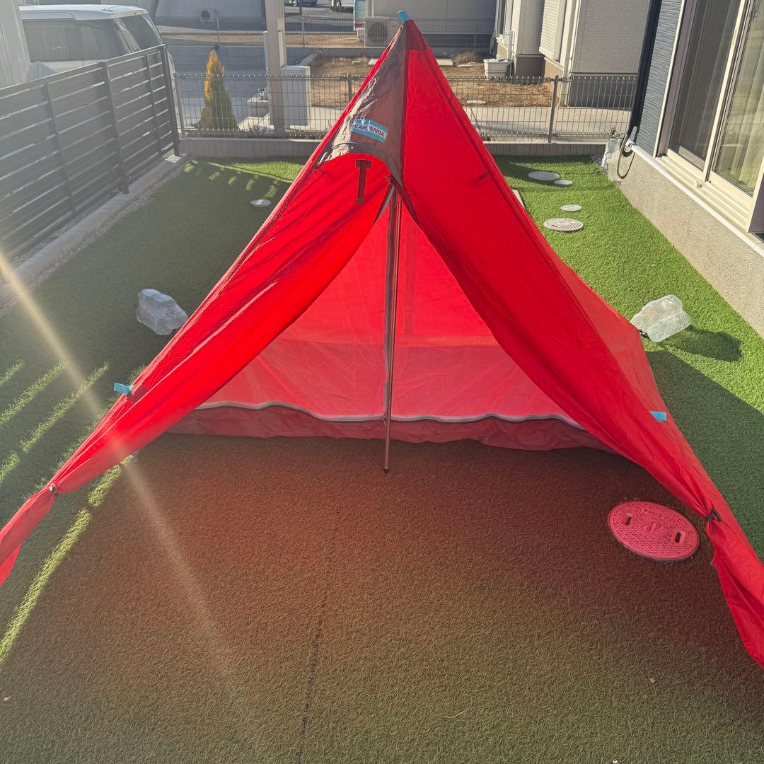 希少 テンマクデザイン　パンダテント レッド タープセット