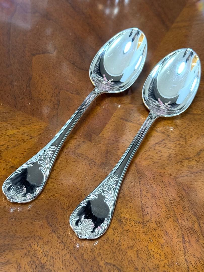 【極美品・レア/マルリー/テーブルサイズ】クリストフル　希少なアカンサス模様入り