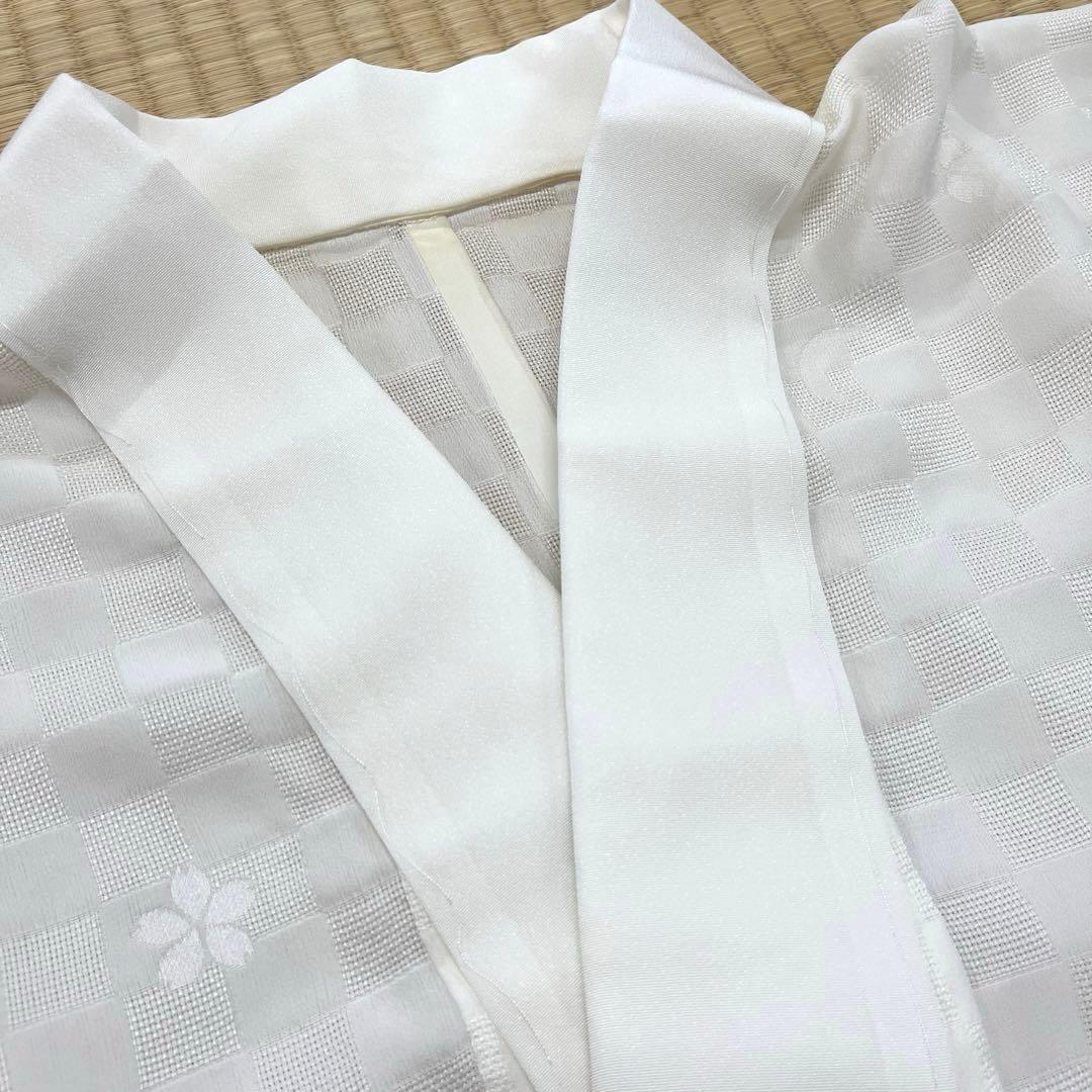 正絹 紋紗 長襦袢 市松【鈴乃屋】夏長襦袢