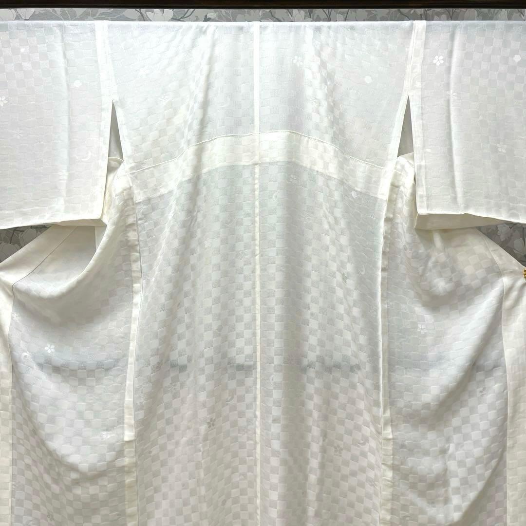 正絹 紋紗 長襦袢 市松【鈴乃屋】夏長襦袢