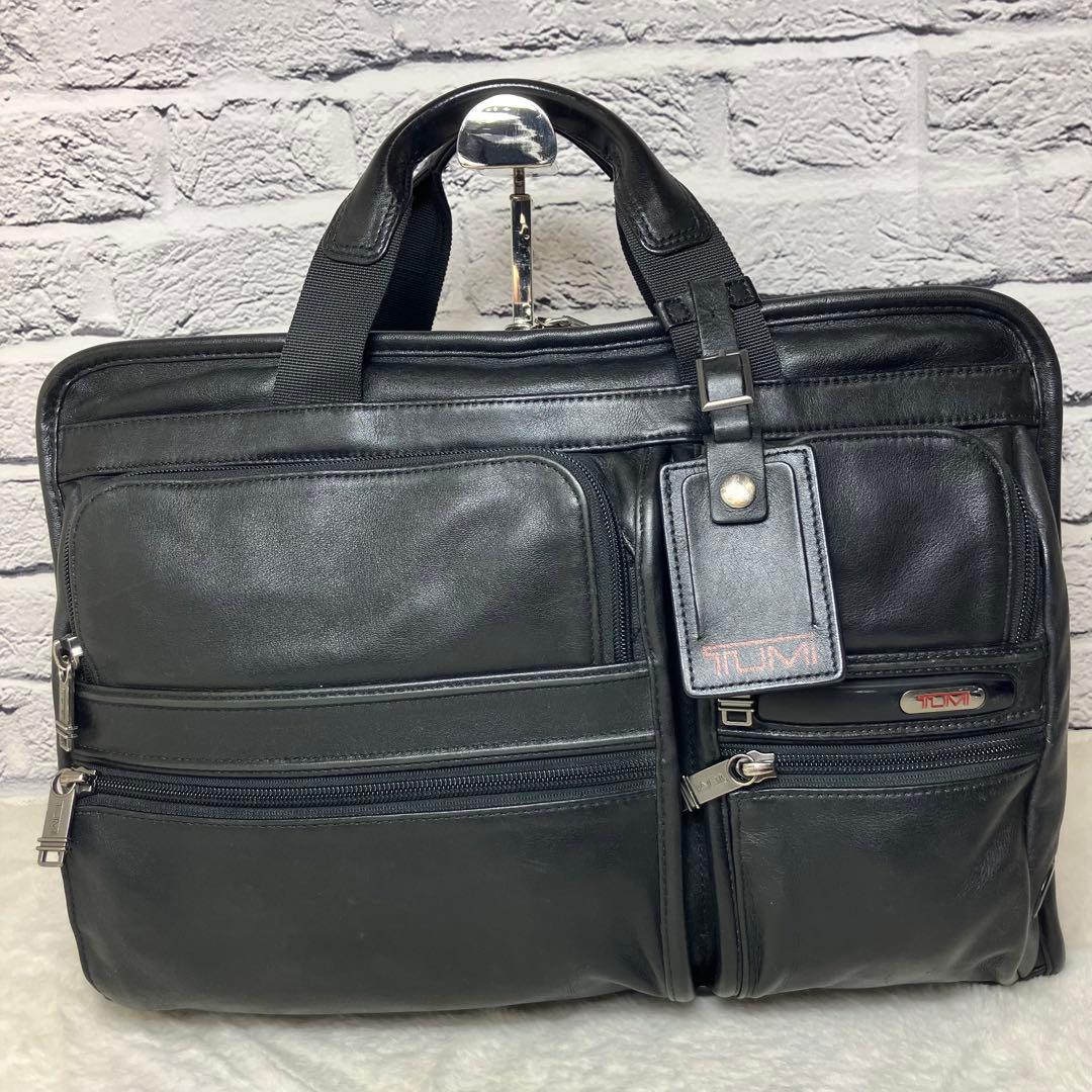 美品✨トゥミ オールレザー ナッパ 本革 2way ビジネスバッグ 黒 A4