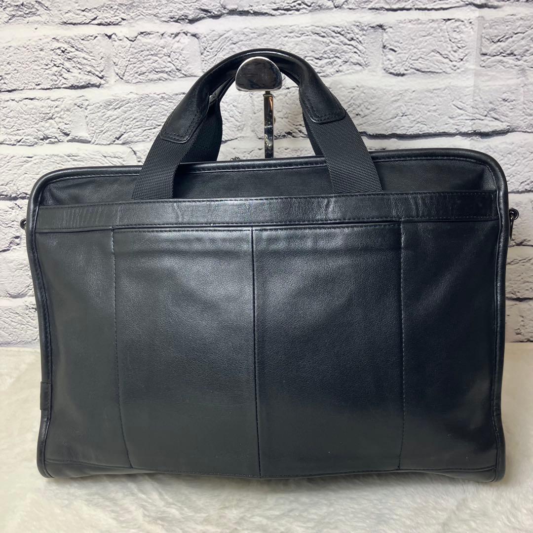 美品✨トゥミ オールレザー ナッパ 本革 2way ビジネスバッグ 黒 A4