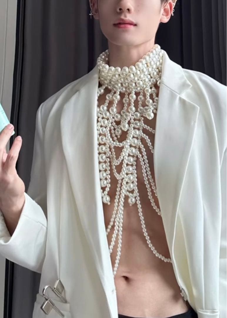 メンズ男性ジュエリー上着ショルダーボディチェーン