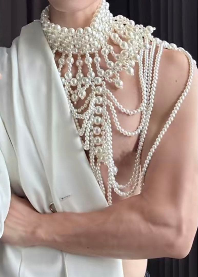 メンズ男性ジュエリー上着ショルダーボディチェーン