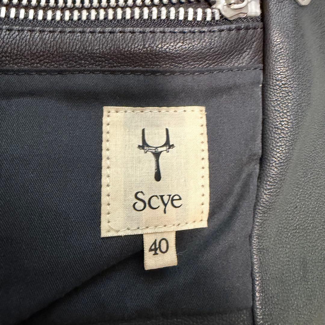 美品Lサイズ相当　scye シングルライダースジャケット　ラムレザージャケット