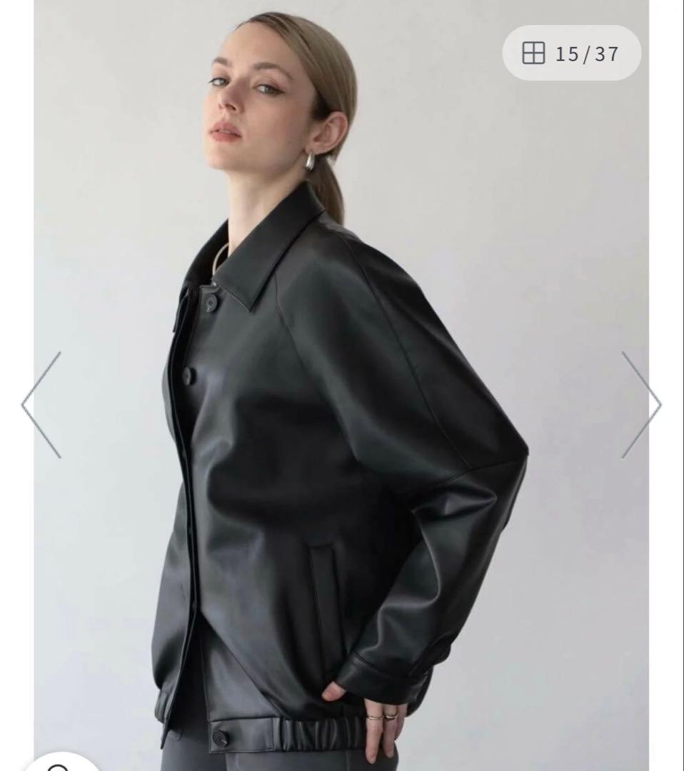 定価29000円　aga レザーライクオーバーブルゾン　ヤマダヤ