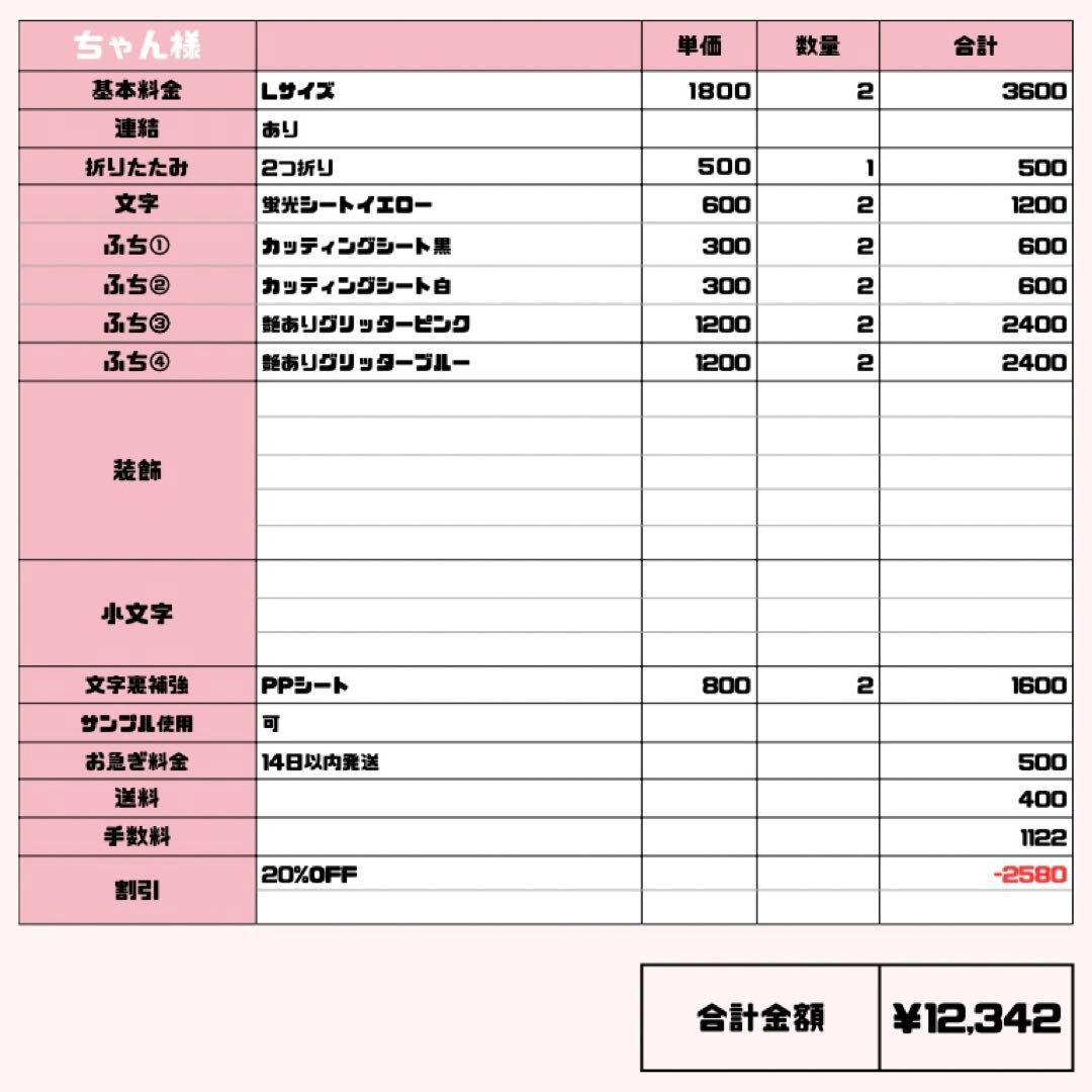 ちゃん【2/21発】うちわ文字 連結 文字パネル 団扇屋さん オーダー