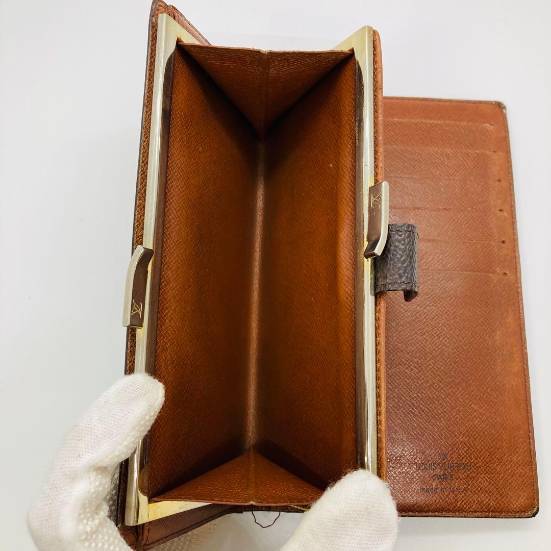 ルイヴィトン モノグラム コンチネンタル クラッチ がま口 長財布 A847