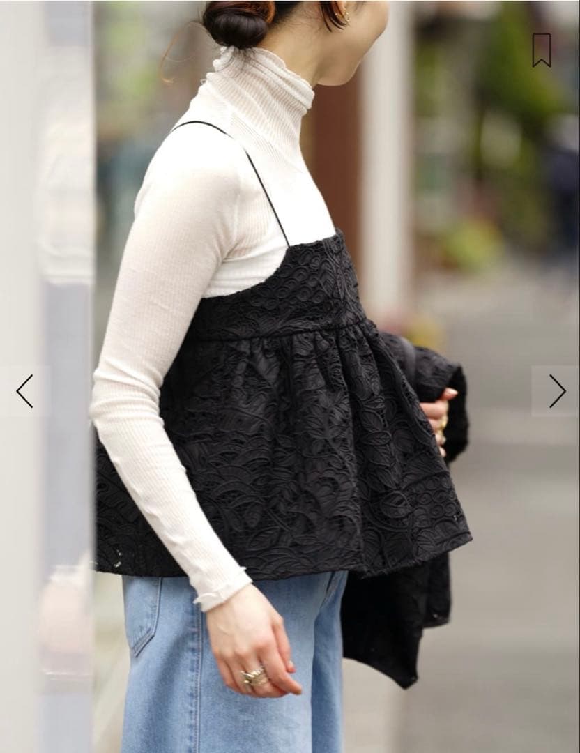 【SOULEIADO 】コットンエンブロイダリーキャミソール(トゥモローランド)