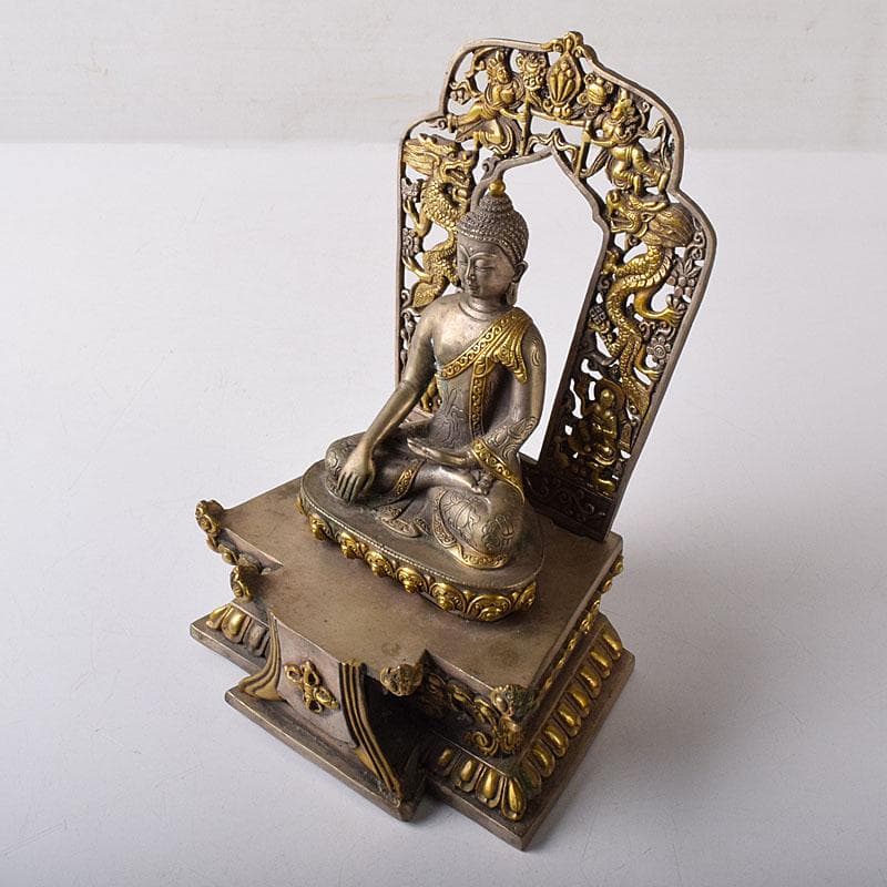 仏教美術　古銅塗金　チベット仏　仏像　置物　V　7815