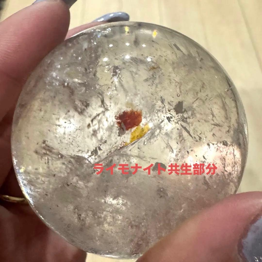 爆虹水晶丸玉スフィア　60㎜オーバー大玉‼︎クリア感あり　おまけ台座付