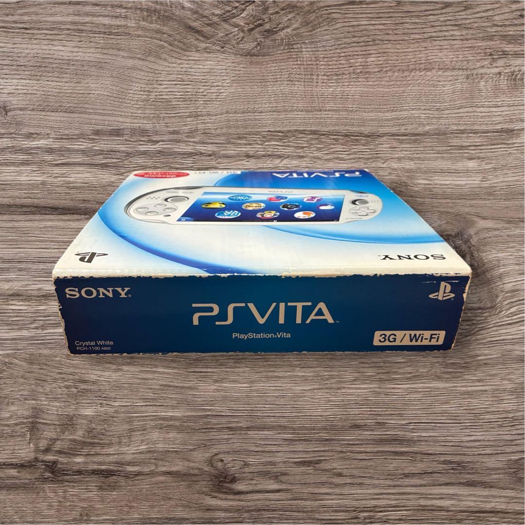 【美品】PSVITA PCH-1100 クリスタル・ホワイト 箱付き