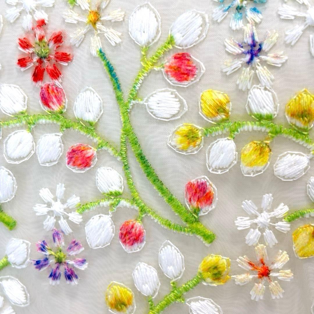 るーす【美品】エムズグレイシー 花柄 ワンピース 刺繍 レース ウエスト