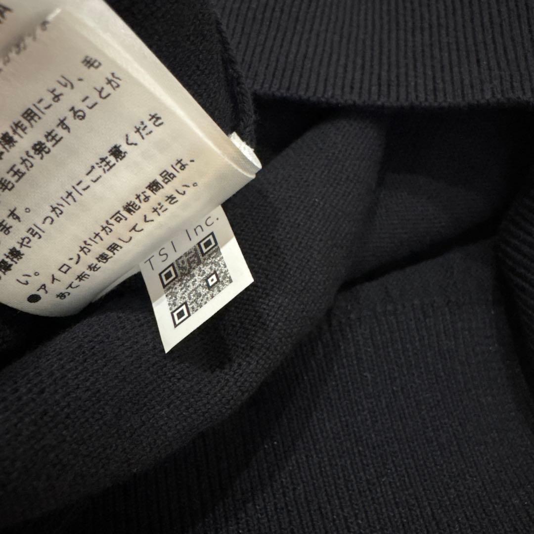 パーリーゲイツ☆新品 配色ボーダーコットンクルーネックニット