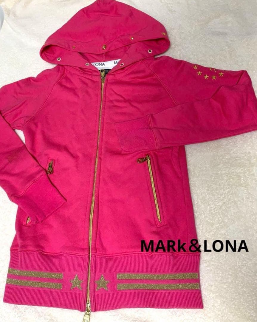 MARK&LONA フード付きピンクジャケット