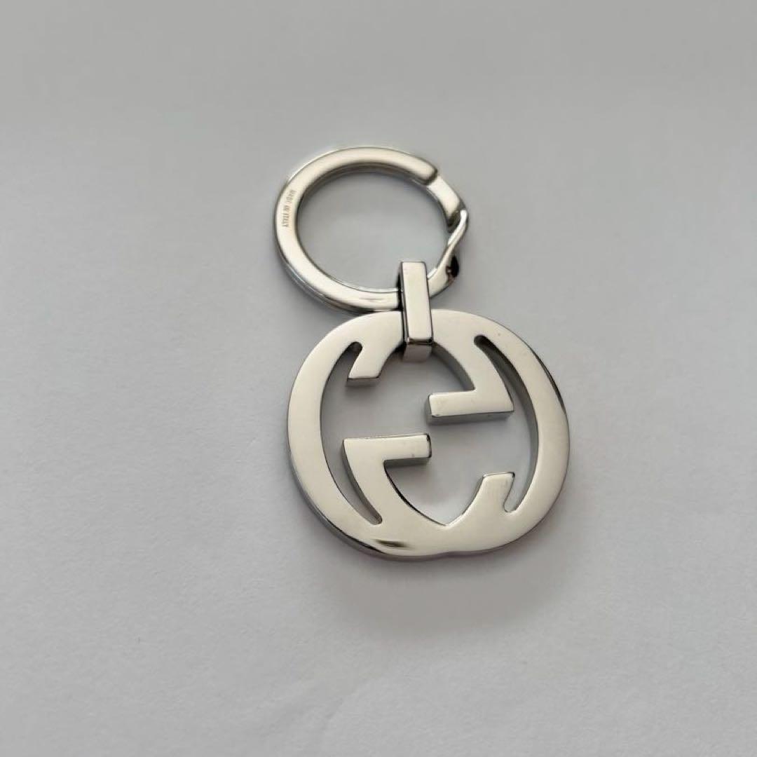 GUCCI グッチ ロゴデザイン キーホルダー キーリング インターロッキング