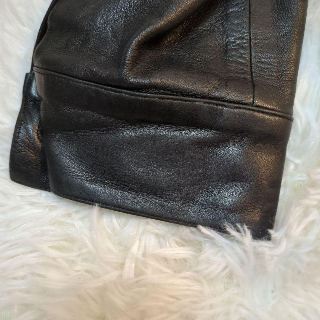 【極美品】アニエスベー ラムレザージャケット ビンテージ シングルライダース