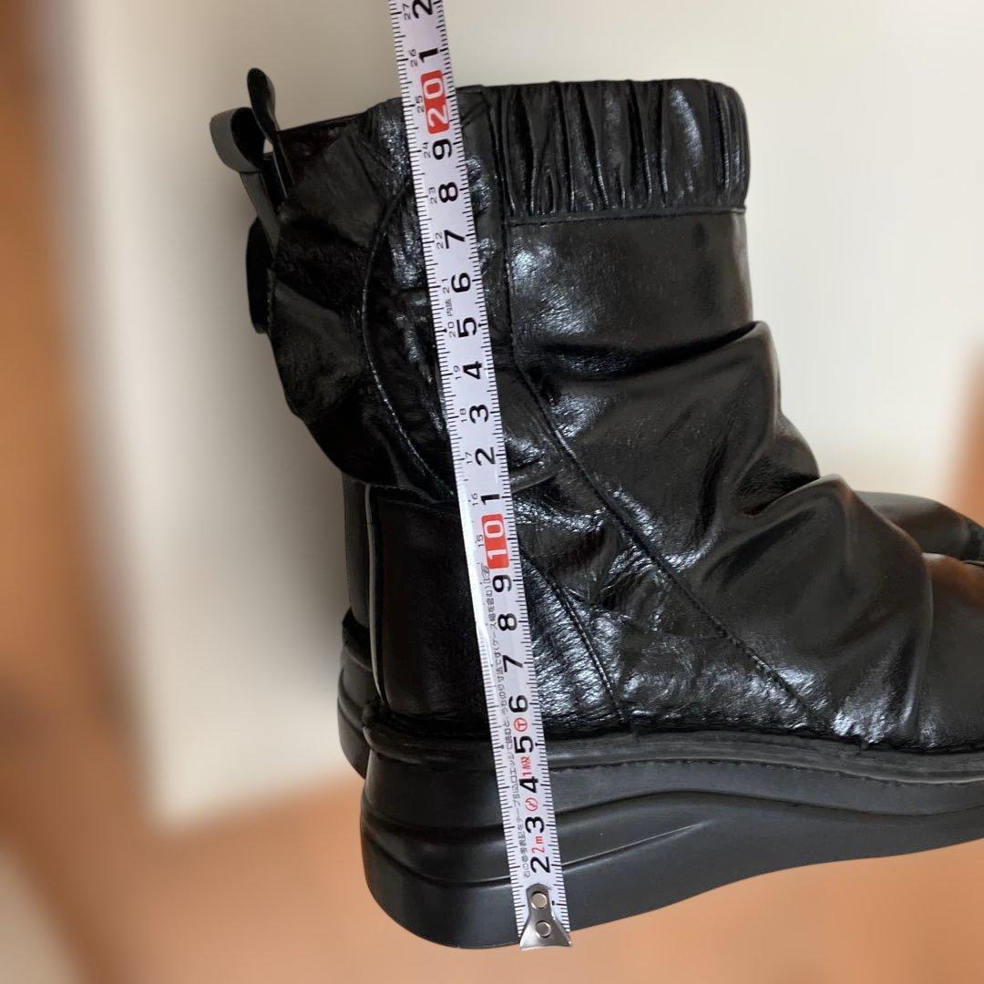 マツオインターナショナル センソユニコ t.b ブラックフリルブーツ23.0