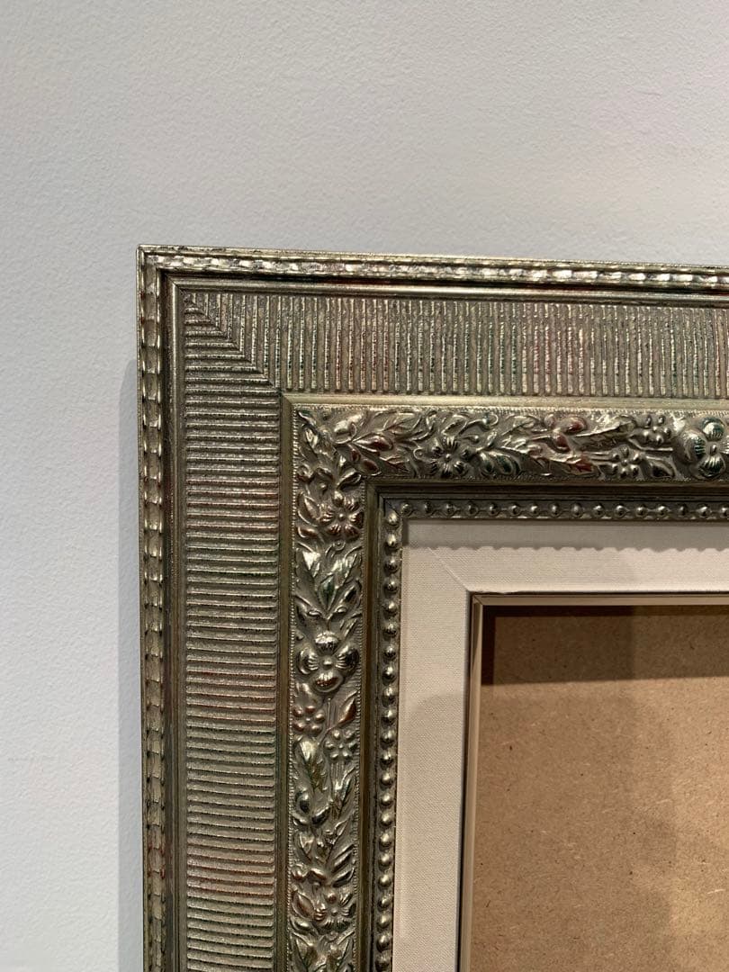 油彩額　F25(フランスサイズ/ 81×65cm) 大額 9387 シルバー