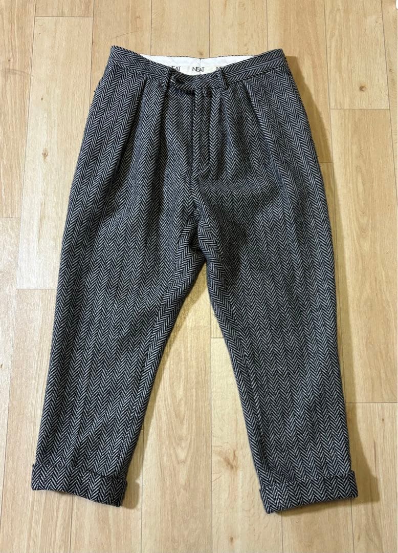 NEAT flannel herringbone トラウザーズ　テーパード　46