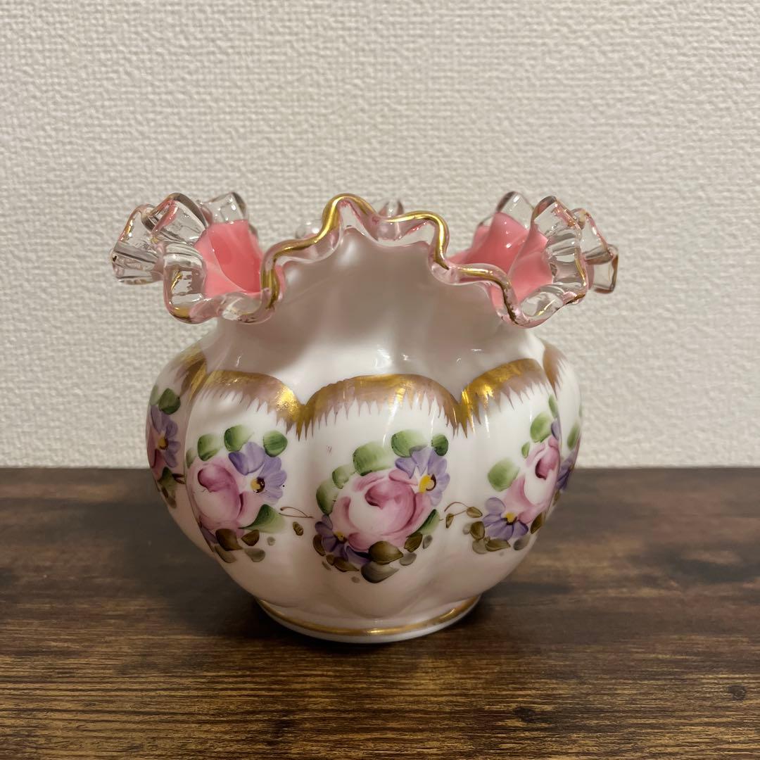 【本日限定価格】フェントン　fenton ハンドペイント　フラワーベース