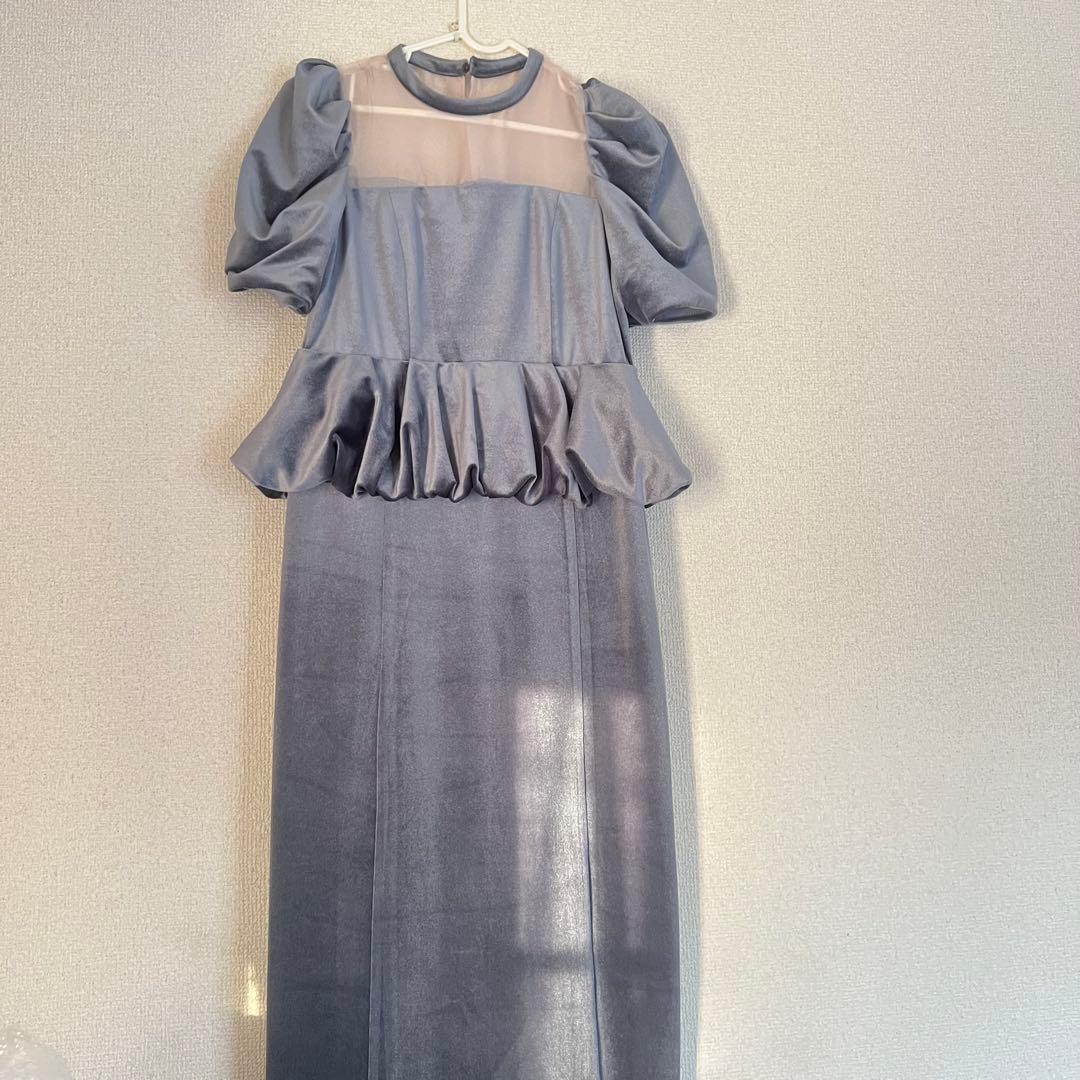 【美品】リリーブラウン ペプラムドレス パーティードレス ワンピース