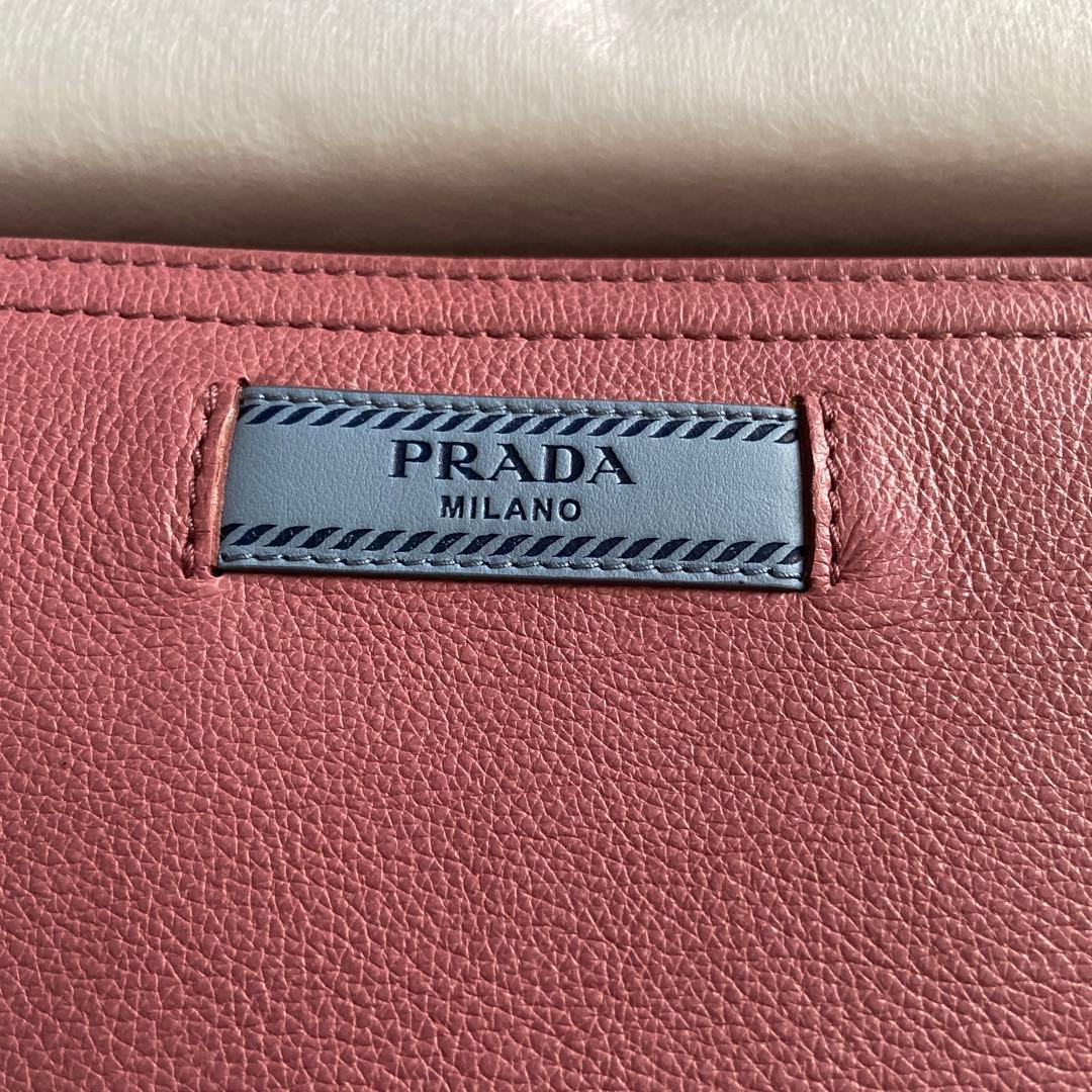 プラダ 長財布 PRADA バイカラー 新品 財布 ピンク