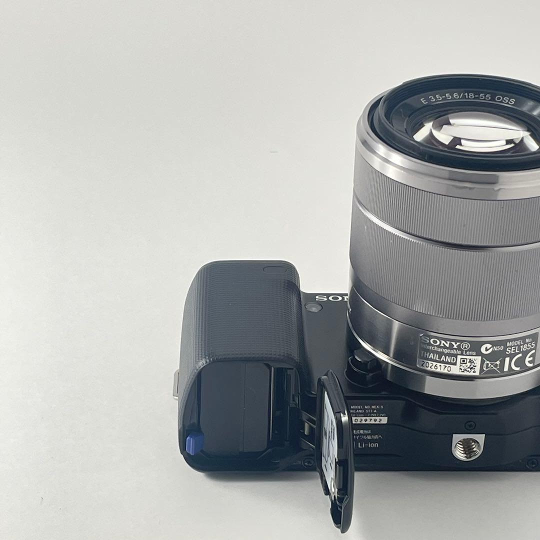 【美品・返品保証】Sony NEX-5 ブラック標準ズームレンズキット