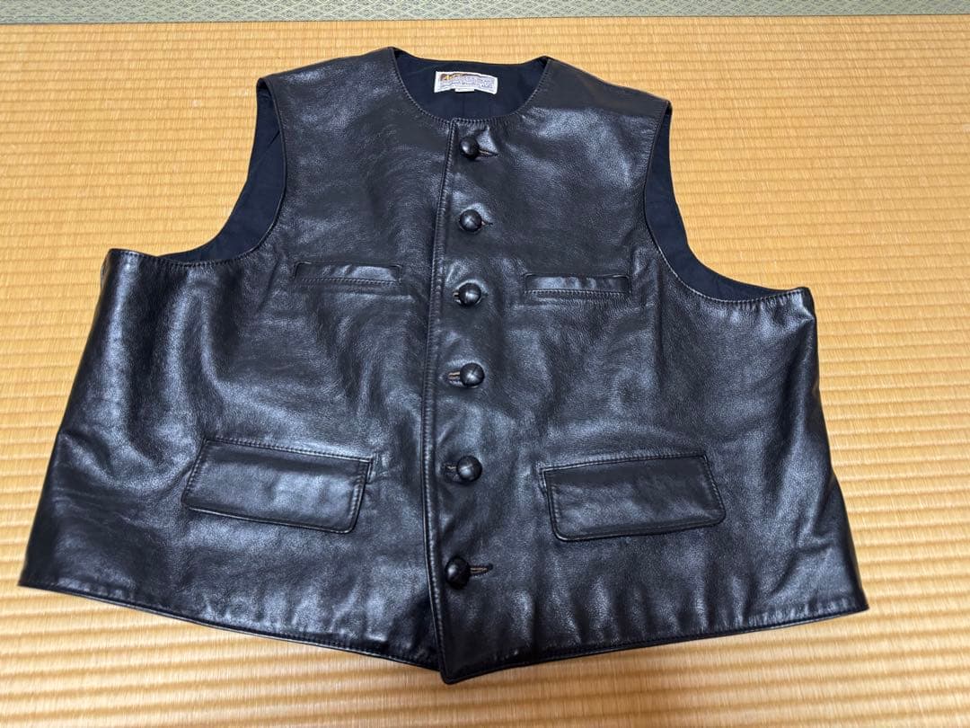 エアロレザー　Shackleton レザーベスト　美品