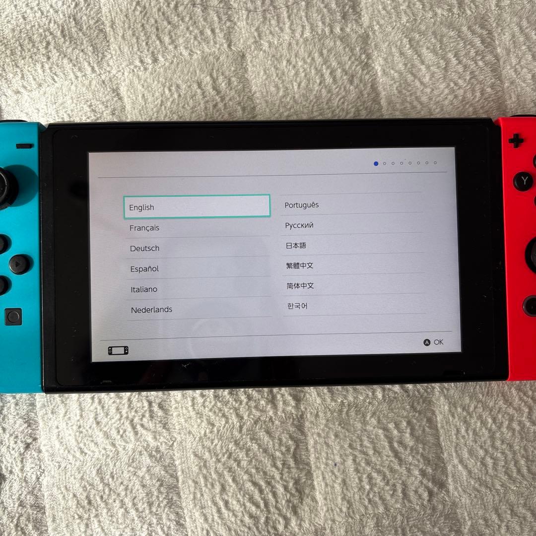 k027【半ジャンク品】Nintendo Switch 本体 赤/青