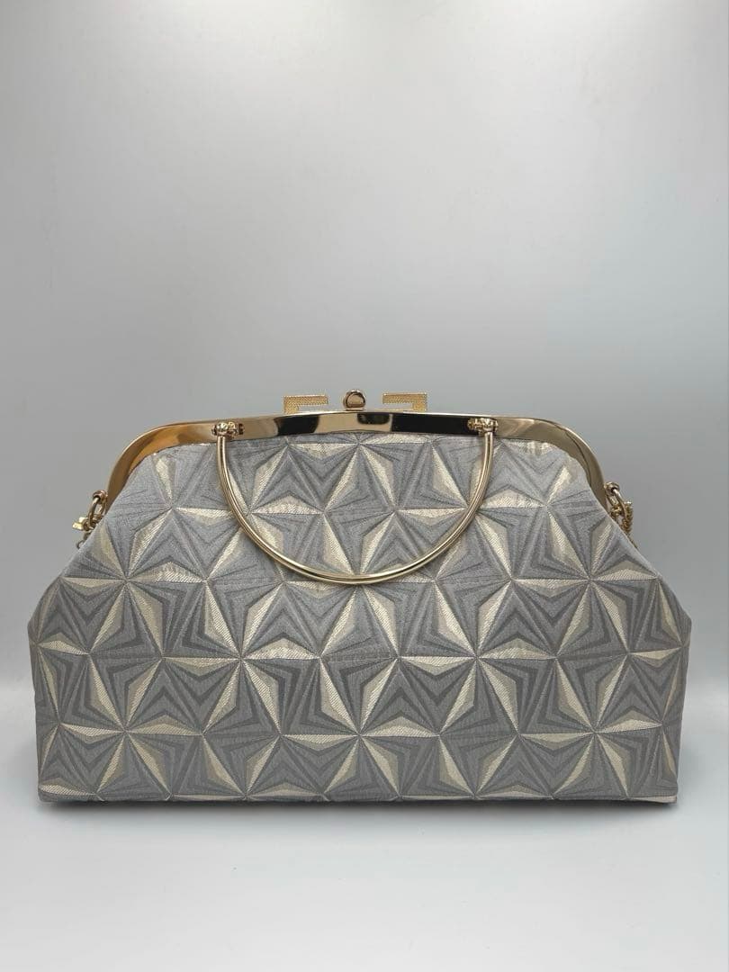 【ハンドメイド】ビッグサイズのがま口バッグ　3way 2点セット　#599