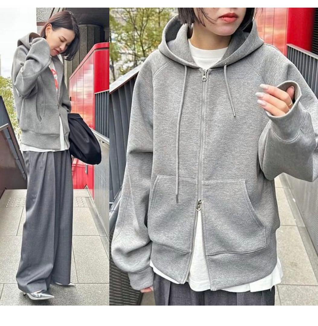 美品AP STUDIO ドゥーズィエムクラス ボンディング ミニマル パーカー