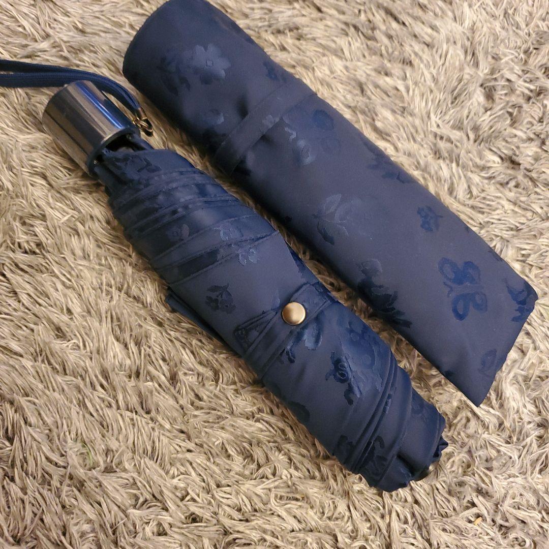 新品同様　フェイラー　VERY掲載　ハイジ柄　ネイビー 　折りたたみ傘 晴雨兼用