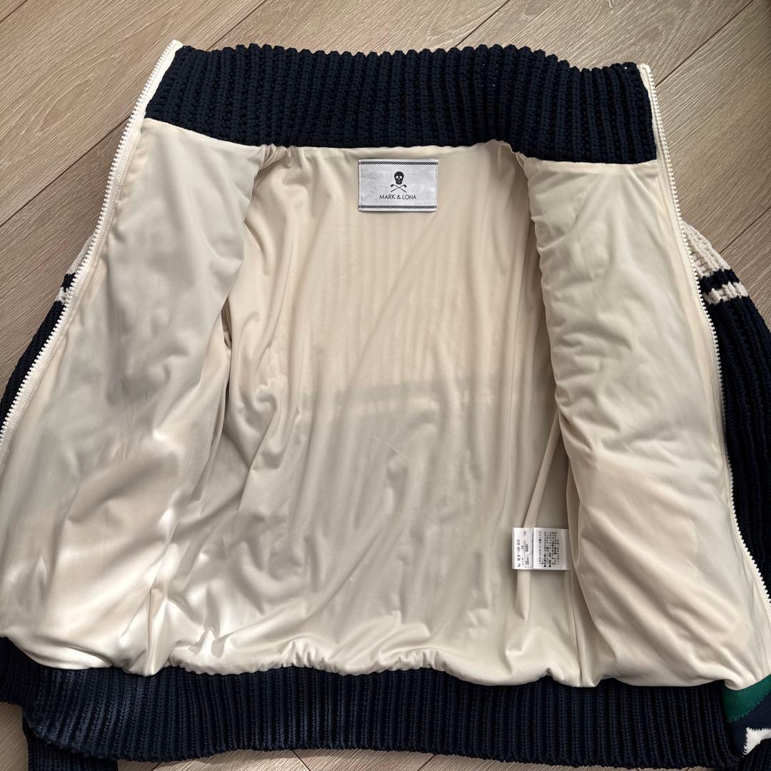 MARK&LONAマークアンドロナ 裏地付ニット切り替え ジャケット 36(S)