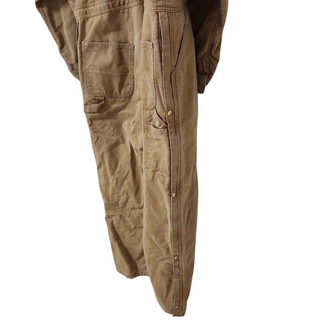 ☆nqnq☆Carhartt ダック 長袖つなぎ 中綿 ワンポイント