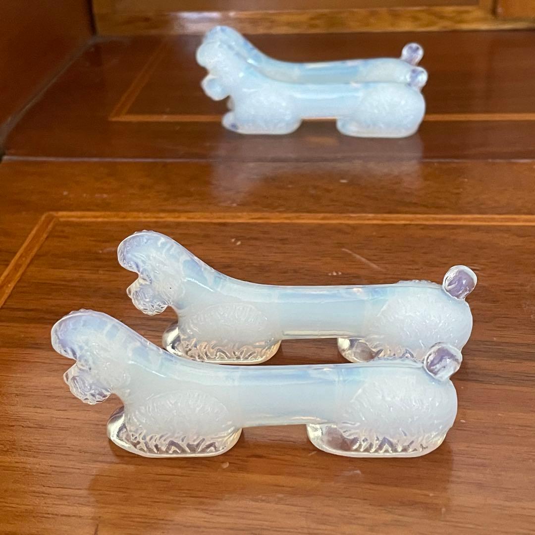 御売約　フランス♡アールデコ　プードル 　オパリン　オパルセント　ナイフレスト