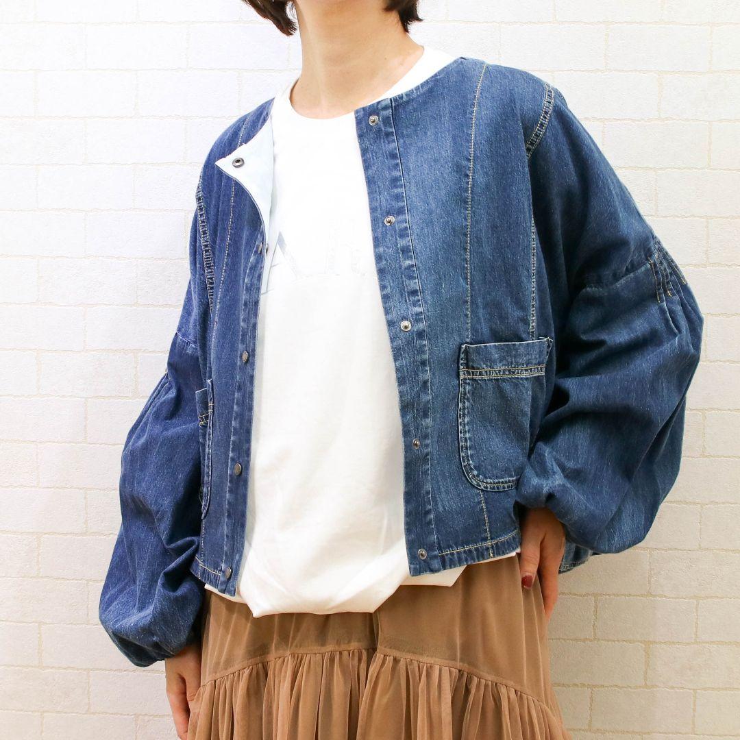 ayane　ダンガリーバックフリルブルゾン　美品　デニムジャケット　現行