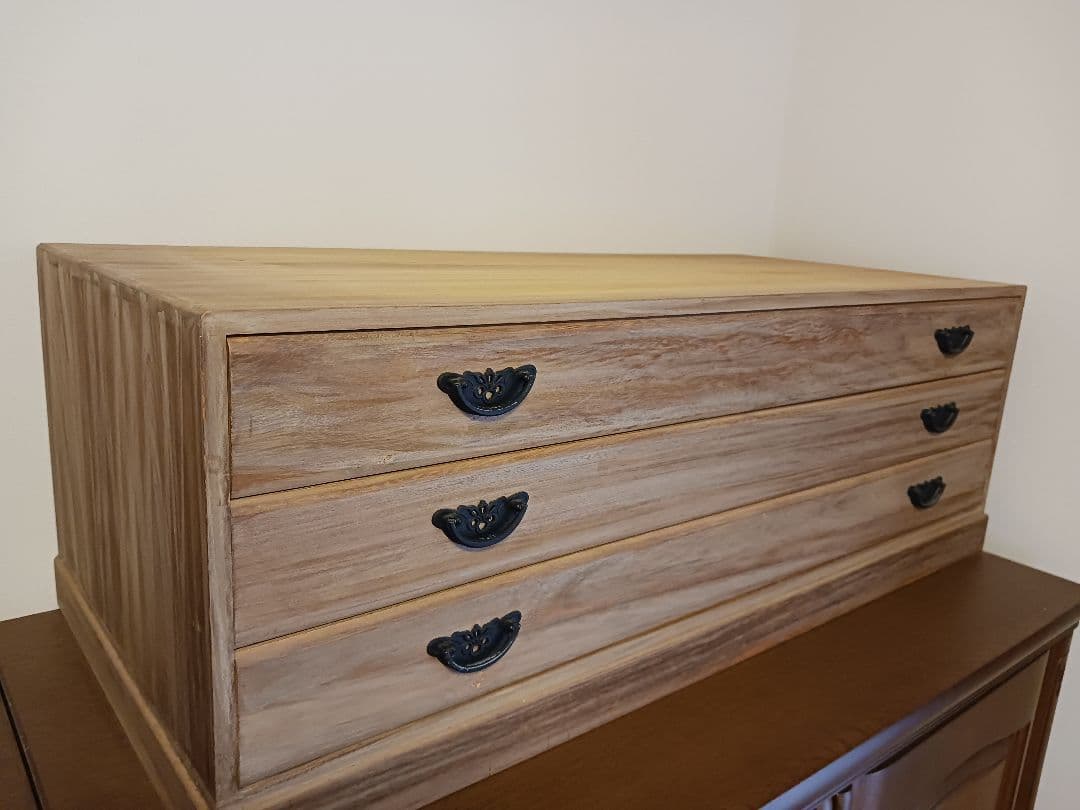 桐だんす　3段　昭和レトロ　着物　帯　和家具　インテリア家具