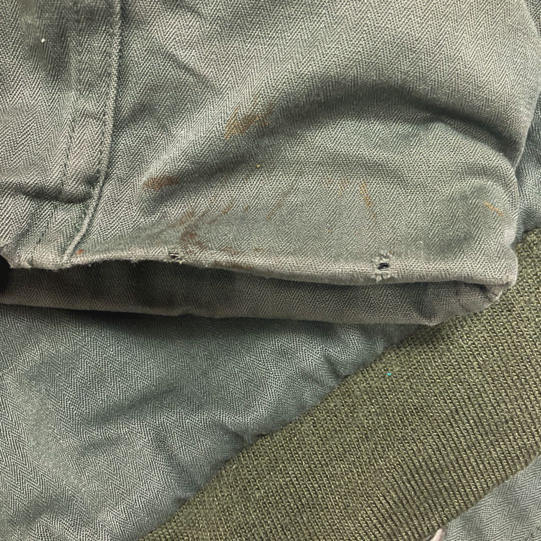 70s フランス軍 HBT パイロット フライトジャケット 空軍 XL相当