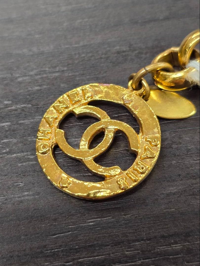 R2756 美品 シャネル ココマーク メダルモチーフ 2連 チェーンベルト