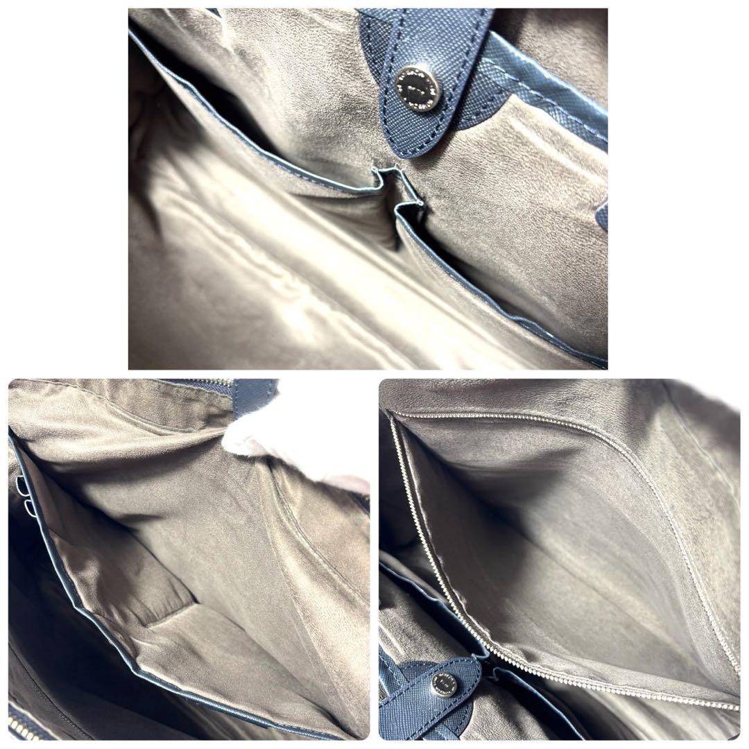 ✨美品✨ ペッレモルビダ ショルダーバッグ キャピターノ 2way A4可 紺