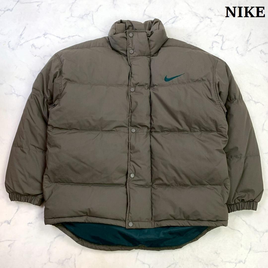 ナイキ 90s 白タグ ダウンジャケット 刺繍ロゴ 肉厚 ヌプシ XL　D487