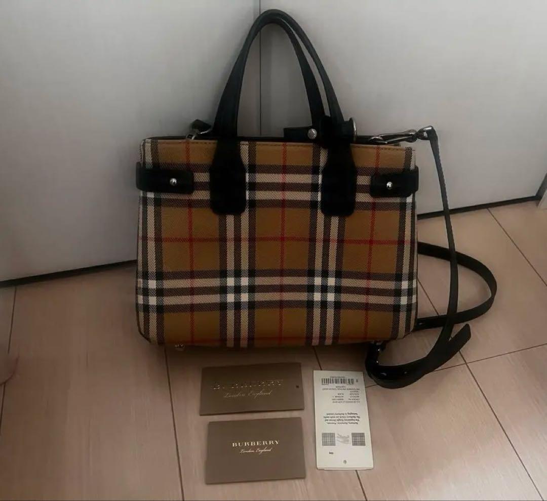 Burberry チェック柄 トートバッグ