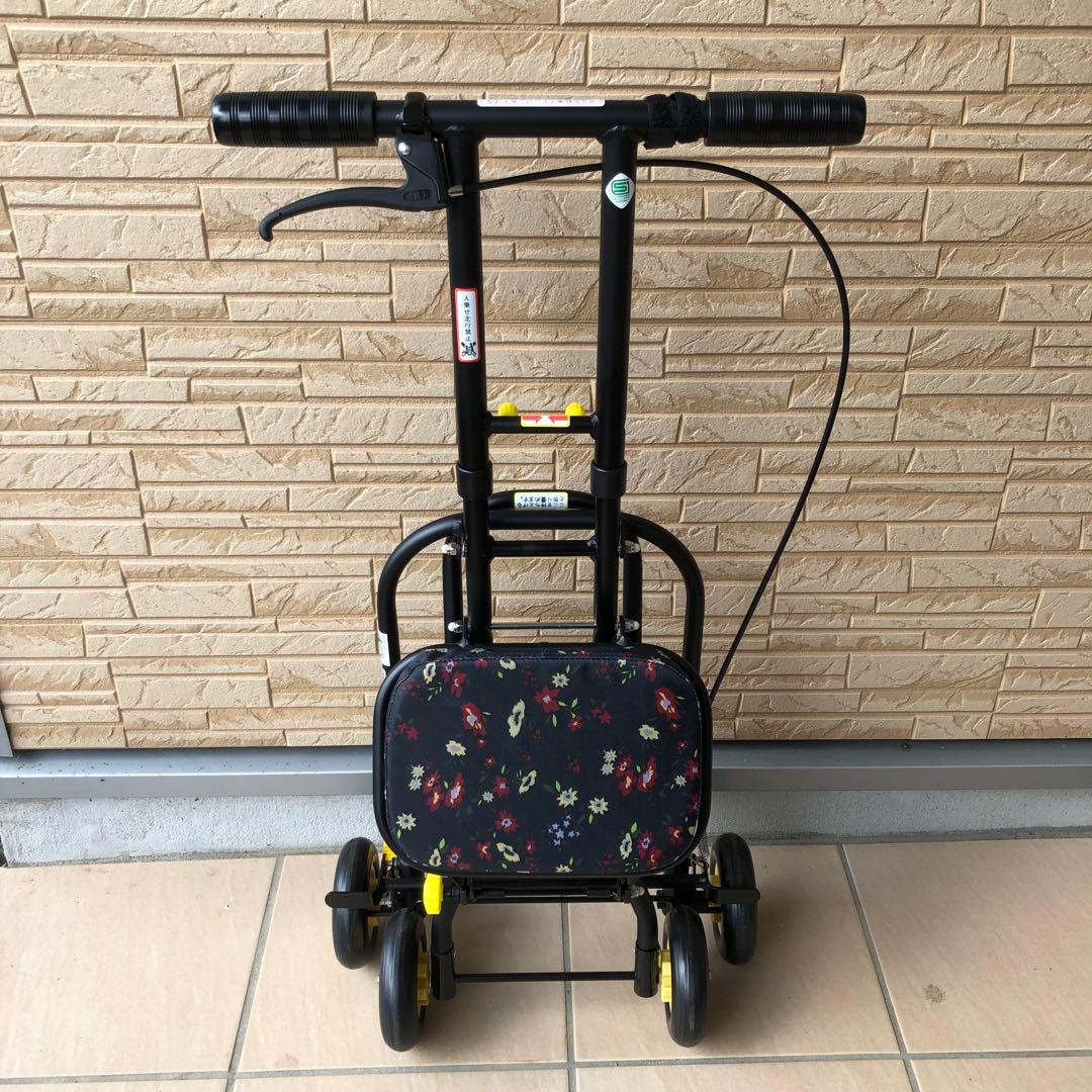 幸和製作所 シルバーカー プチカ SICP01 フラワーブラック バッグなし