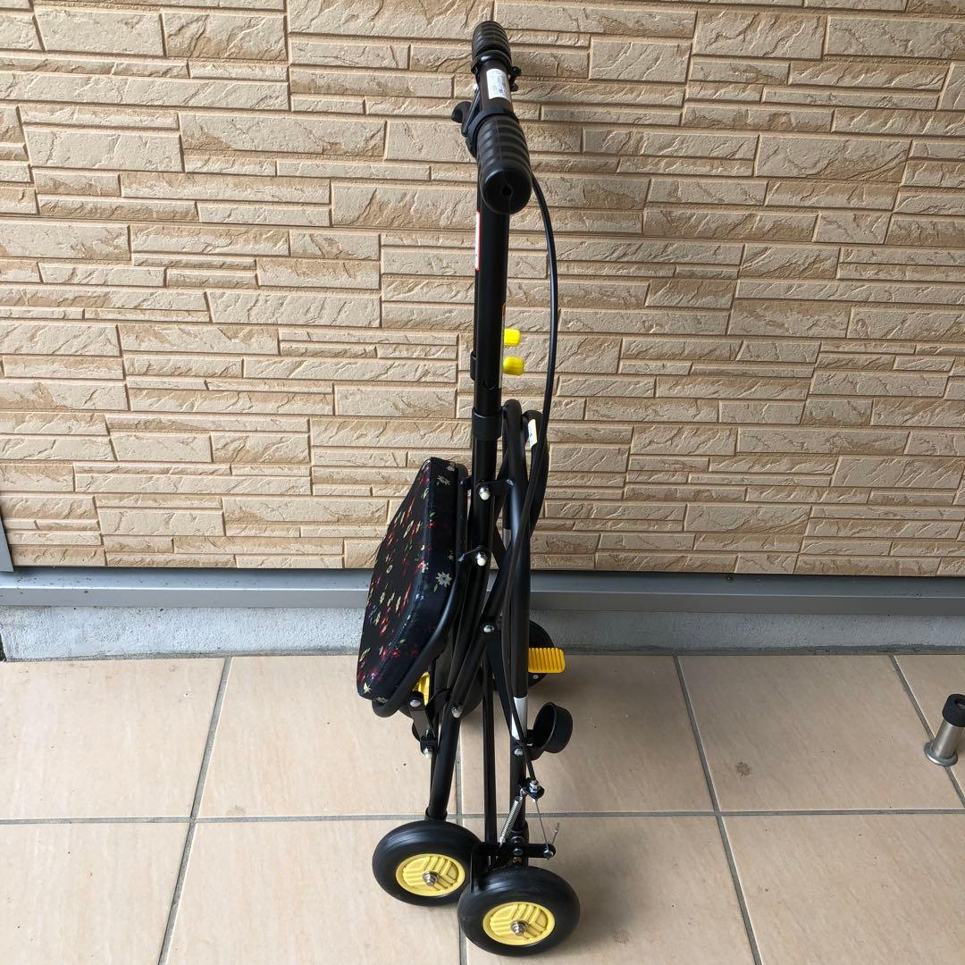 幸和製作所 シルバーカー プチカ SICP01 フラワーブラック バッグなし