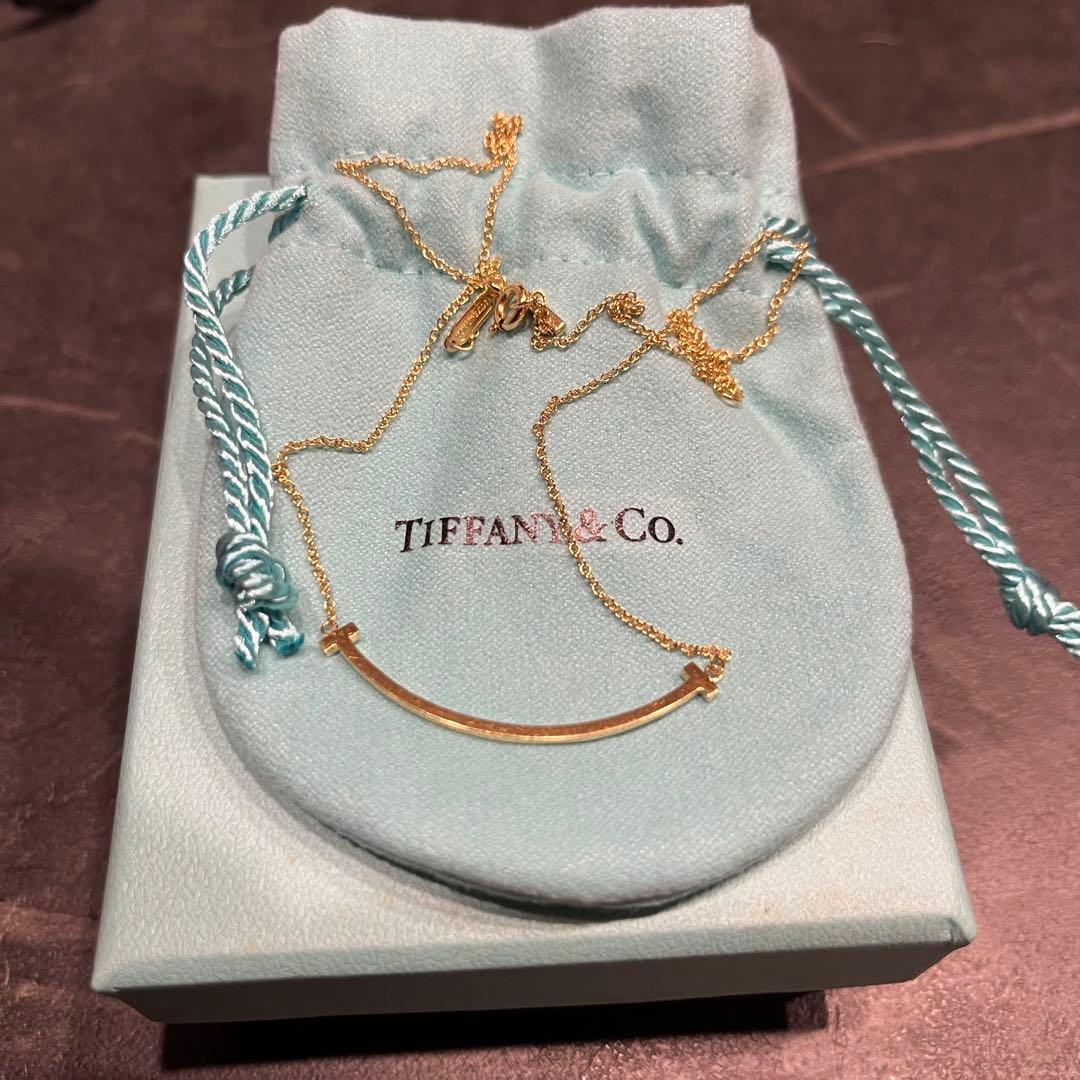 Tiffany & Co ネックレス Tスマイル K18 small YG750